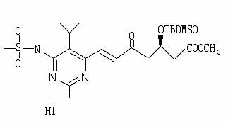 7-[4-fluorophenyl]-6-isopropyl)-2-(N-Methyl-N-MethylSulfonyl amino)pyrimidine-5-yl]-(3R)-3-(terbutyldimethylsilyloxy)-5-oxo-6E-heptane acid,Methyl ester